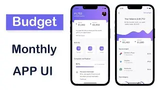 Budget Monthly App UI - Dashboard - Your Balance Page - Speed Code