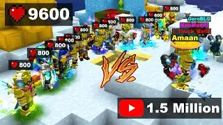 4 BGTubers VS 12 Pros In Bedwars!!