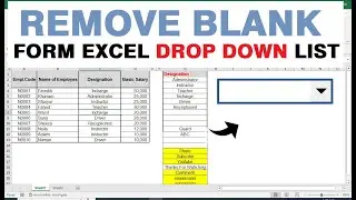 how to remove blanks from dependent drop down list in excel