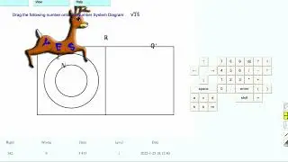 Level 1: Dragging numbers onto the Number Systems diagram
