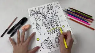 Рисуем новогодний валенок с подарками #мастеркласс для детей старше 5-и лет