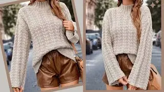 И В ПИР- И В МИР!!!💥 Стильный свитер спицами. Мастер класс