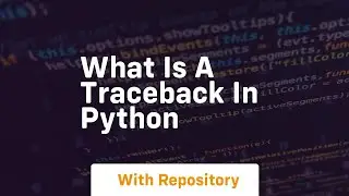 what is a traceback in python