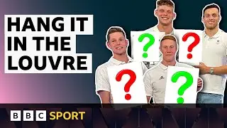 Hang It In The Louvre! Team GB swimmers painting challenge | Paris 2024 Olympics | BBC Sport