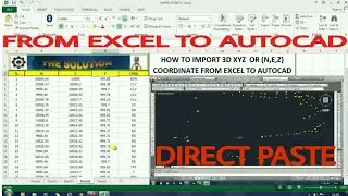HOW TO IMPORT 3D XYZ, COORDINATE  FROM EXCEL TO AUTOCAD DIRECT PASTE