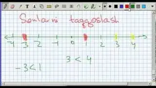 Sonlarni taqqoslash. Matematika 6-sinf. 31-dars