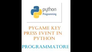 pygame key press event with python