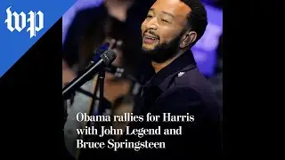 Obama rallies with John Legend and Bruce Springsteen