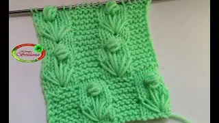 №85 Объемный цветочек спицами  Необычный,  красивый узор  Knitting pattern