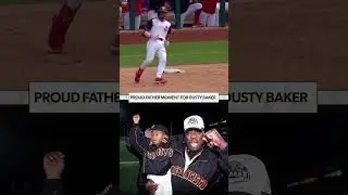 Dusty Baker watches Darren Baker get his first MLB hit 🥲 #DustyBaker #MLB #father #baseball