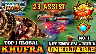 KHUFRA TOP 1 GLOBAL + SET EMBLEM & BUILD | UNKILLABLE By Game House