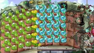 Plants vs. Zombies Garden Warfare - Winter-Melon-pullt Vs All 99999 ZOMBIES SURVIVAL ROOF ENDLESS.