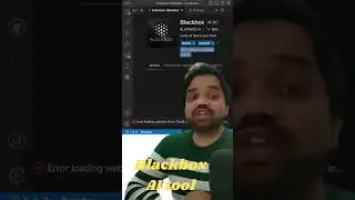 Coding Hacks Episode 1 | Blackbox AI tool  with VS Code Editor  