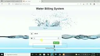 Water Billing Management System DBMS/WT Mini Project With Source Code