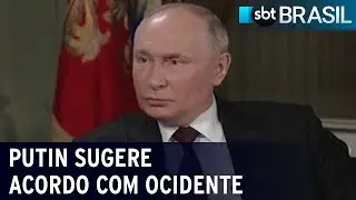 Putin sugere acordo com Ocidente para pôr fim à guerra com Ucrânia | SBT Brasil (09/02/24)