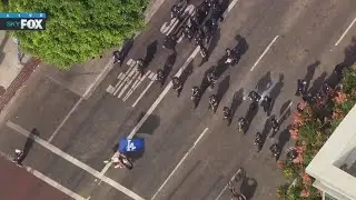 LAPD called in to disperse crowd after Dodgers parade