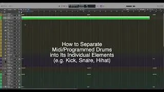 How To Separate Midi Drums and Turn Them Into Audio Files