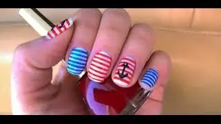 Морской маникюр , Nautical Nail Art