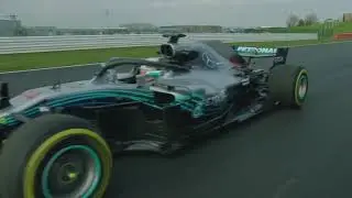 F1 2018   Mercedes W09 launch & on track with Hamilton & Bottas at Silverstone