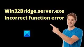 Win32Bridge.server.exe Incorrect function error on Windows