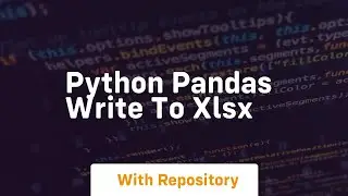 python pandas write to xlsx