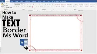 How to Make Text Page Border in Microsoft Office Word || Word Custom Page Border