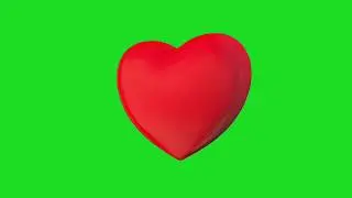 Animated Red Heart Green Screen II No Copyright