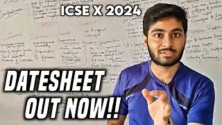 ICSE Class 10 Datesheet OUT!! 2024 BOARDS 🔥
