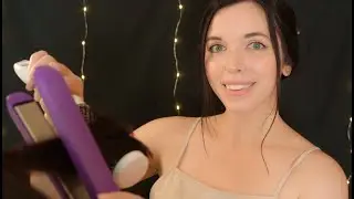 Comforting You to Sleep 💜 ASMR | Hair brushing, Straightening [Soft Spoken RP]