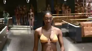 Model walks at the ArtHeartsFashion Vegas Swim Week Casting in Vegas 