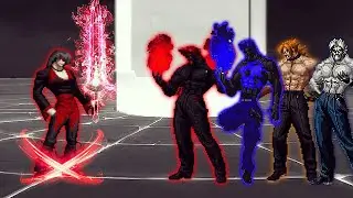 [KOF Mugen] Blood Orochi Iori Remake Vs Bosses Rugal Team