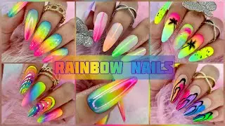 Best Beautiful Nails Tutorial 💣🔥/ Rainbow Nails / Easy Ombre #nailart