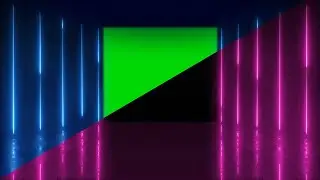 Abstract stage background with colour change  and blue color on black and green screen effect - loop