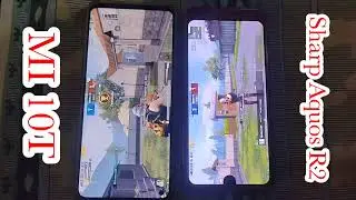 Sharp Aquos R2 PUBG graphics Test VS Xiaomi MI 10T Comparison