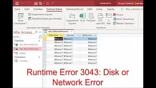 Solved: Access Error 3043: Disk or Network Error, File Format Corrupted Runtime  MySQL Database