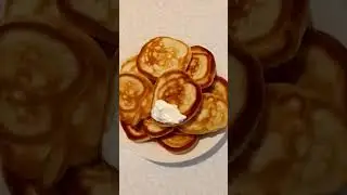 Оладушки, вкусные, домашние. Pancakes for breakfast. Subscribe!