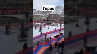 Шествие с армянским триколором