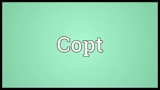 Copt Meaning