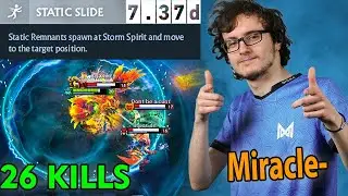Aggressive Midlane Play: Miracle- on Storm Spirit 🔥