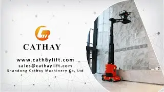 verical telescopic mast lift with jlb- Shandong Cathay Machinery Co., Ltd #mastlift #CATHAYLIFT