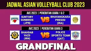 Jadwal final Avc Volleyball 2023~Suntory sunbirds vs Bhayangkara~Asian Volleyball Championship final