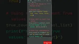 Count True Values in a Boolean Array in Python 