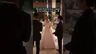 My sister FORCED me to say a speech at her wedding so I said this 😳🫣