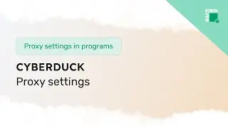 Proxy settings configuration in Cyberduck