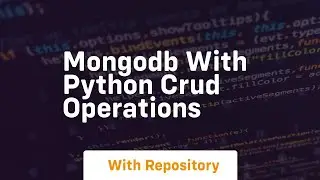 Mongodb with python crud operations