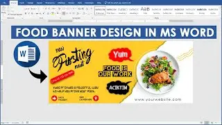 Food Banner Design in Microsoft Office Word || Ms Word Hindi Tutorial