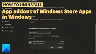 How to uninstall App addons of Windows Store Apps in Windows