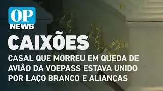 Caixões de casal que morreu em queda de avião unidos por laço e alianças | O POVO NEWS