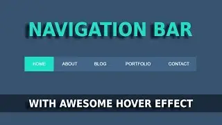 How to create navigation bar using Html and CSS