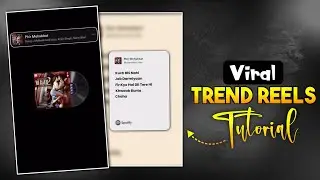 Instagram Trending Spotify Card Lyrics Video Edit | Spotify Music Player Reels Video Tutorial